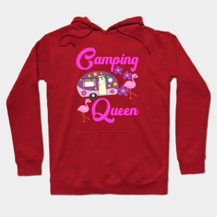 Camping Queen Flamingo Hoodie